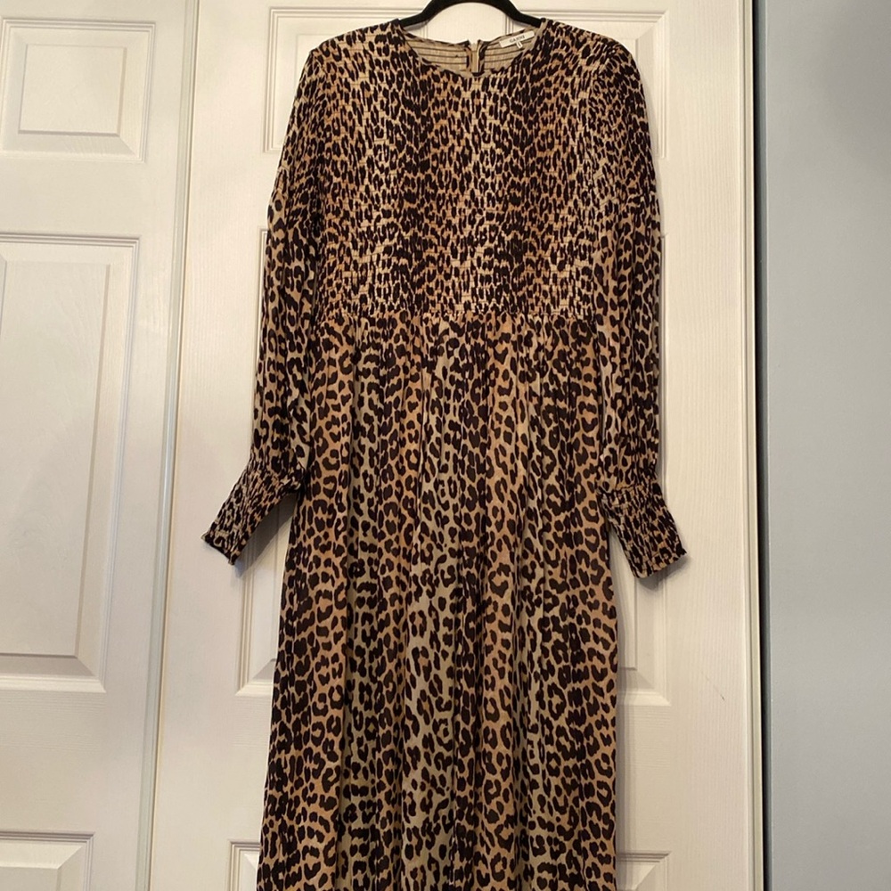 Ganni Leopard Midi/Maxi Dress